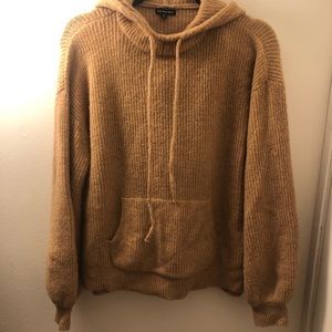 Who What Wear tan hooded pullover